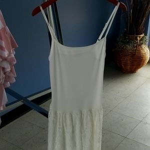 white slip dress